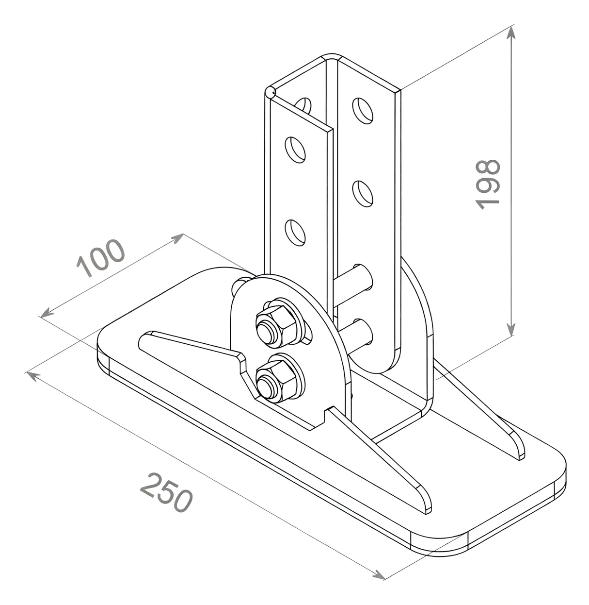 Опора поворотная 250x100