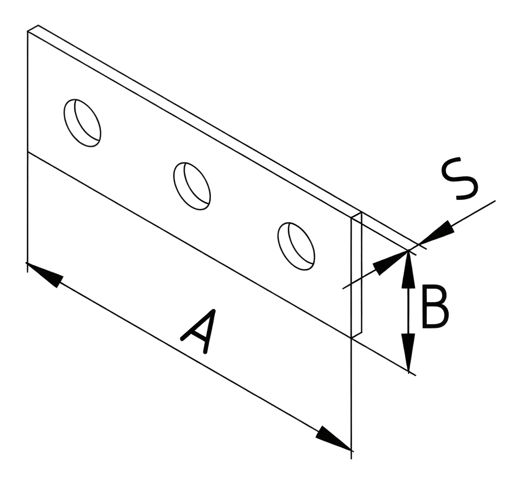 Пластина, 3 отверстия