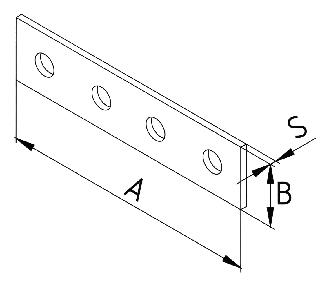 Пластина, 4 отверстия