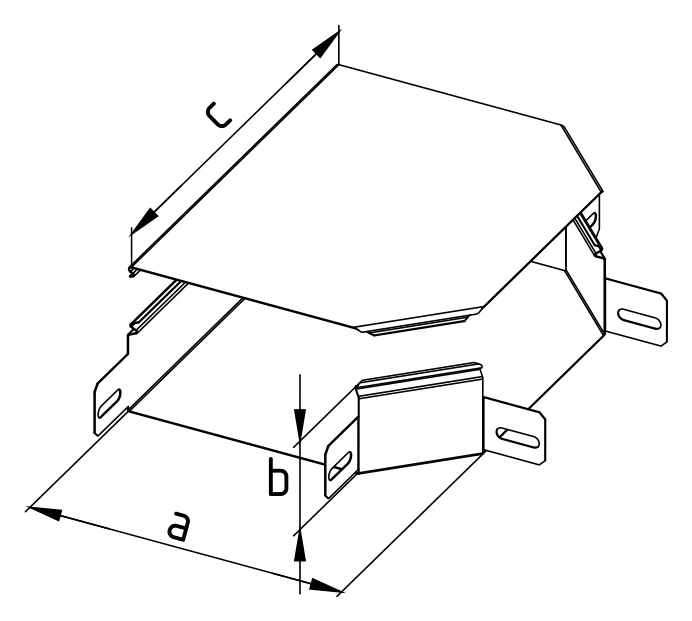 Т-секция 90° с крышкой BGFq90/BGFqh90